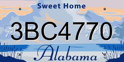3BC4770 Alabama License Plate