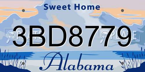 3BD8779 Alabama License Plate