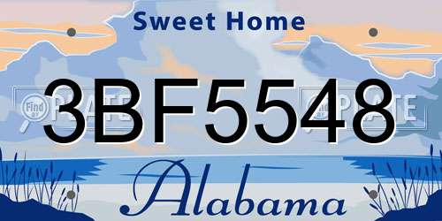 3BF5548 Alabama License Plate