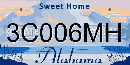 3C006MH Alabama License Plate