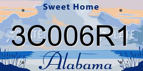 3C006R1 Alabama License Plate