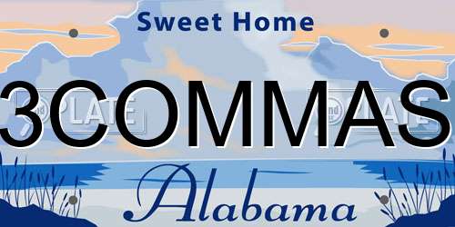 3COMMAS Alabama License Plate