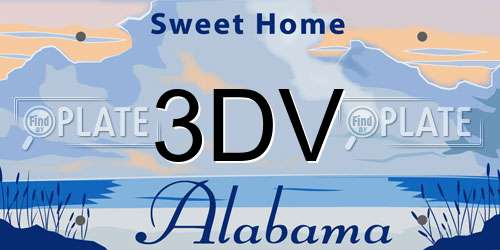3DV Alabama License Plate