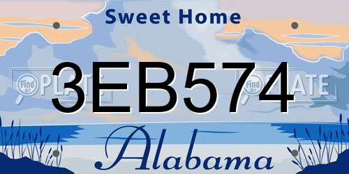 3EB574 Alabama License Plate