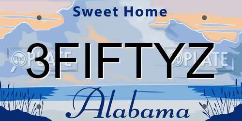 3FIFTYZ Alabama License Plate