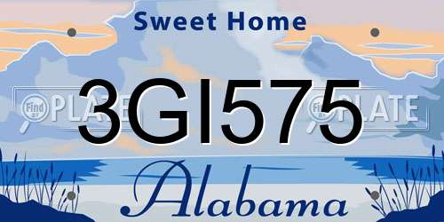 3GI575 Alabama License Plate