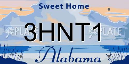 3HNT1 Alabama License Plate