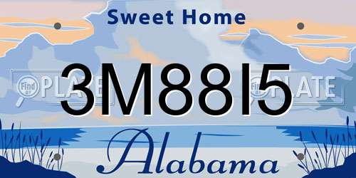3M88I5 Alabama License Plate
