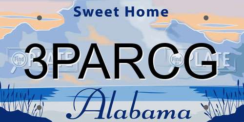 3PARCG Alabama License Plate
