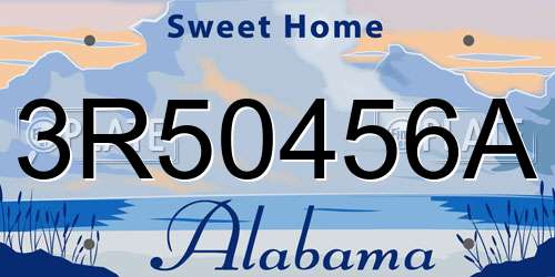 3R50456A Alabama License Plate