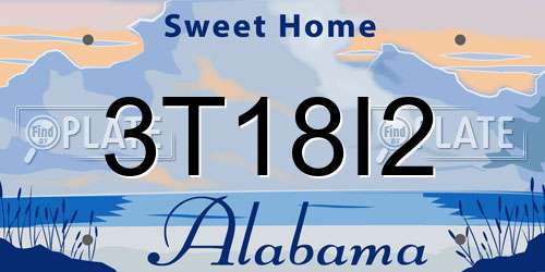 3T18I2 Alabama License Plate