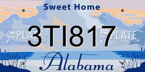 3TI817 Alabama License Plate