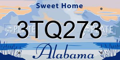 3TQ273 Alabama License Plate