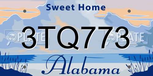 3TQ773 Alabama License Plate