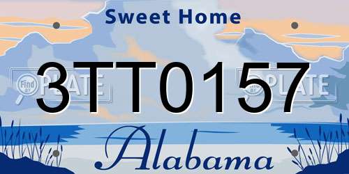 3TT0157 Alabama License Plate
