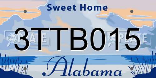 3TTB015 Alabama License Plate