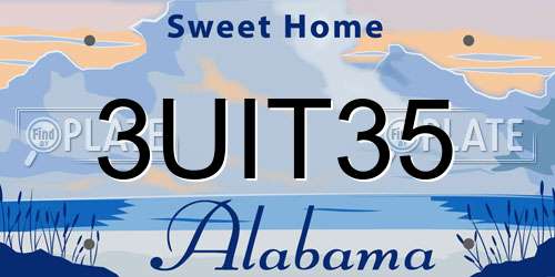 3UIT35 Alabama License Plate
