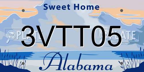 3VTT05 Alabama License Plate