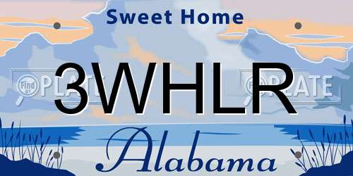 3WHLR Alabama License Plate