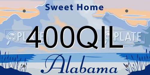 400QIL Alabama License Plate