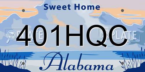 401HQC Alabama License Plate