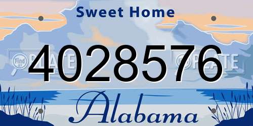 4028576 Alabama License Plate