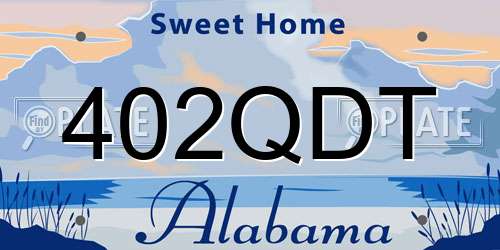 402QDT Alabama License Plate