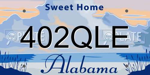 402QLE Alabama License Plate