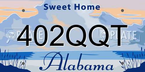 402QQT Alabama License Plate
