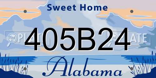 405B24 Alabama License Plate
