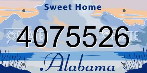 4075526 Alabama License Plate
