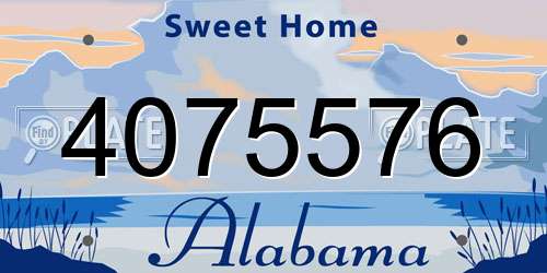 4075576 Alabama License Plate