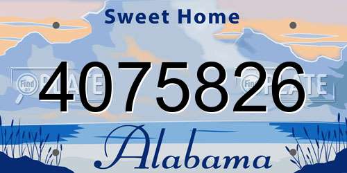 4075826 Alabama License Plate