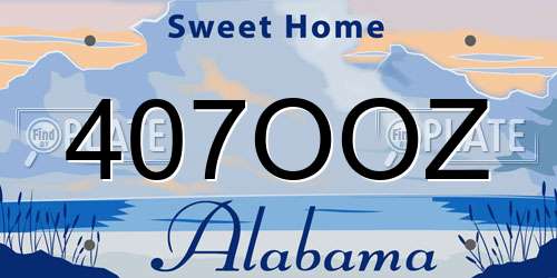 407OOZ Alabama License Plate