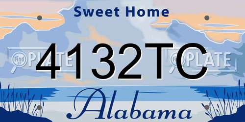 4132TC Alabama License Plate