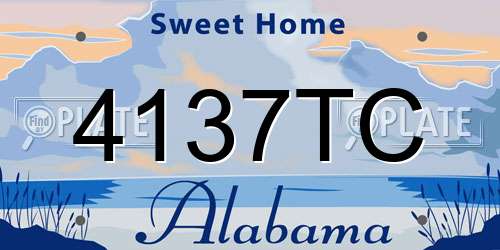 4137TC Alabama License Plate