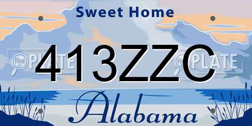 413ZZC Alabama License Plate