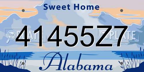 41455Z7 Alabama License Plate