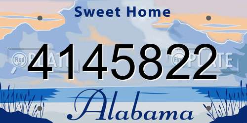 4145822 Alabama License Plate