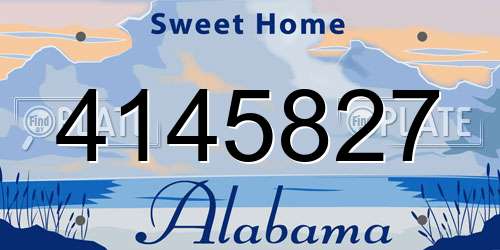 4145827 Alabama License Plate