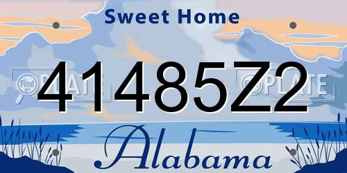 41485Z2 Alabama License Plate
