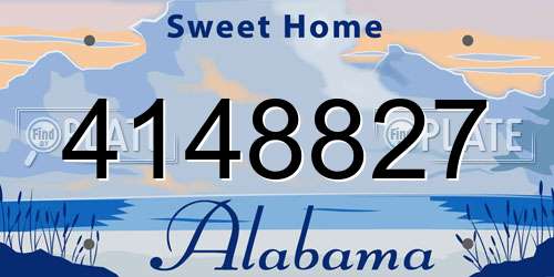 4148827 Alabama License Plate