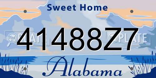 41488Z7 Alabama License Plate