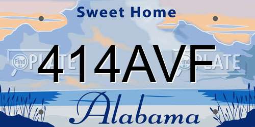 414AVF Alabama License Plate