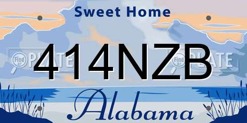 414NZB Alabama License Plate