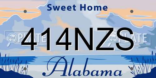 414NZS Alabama License Plate