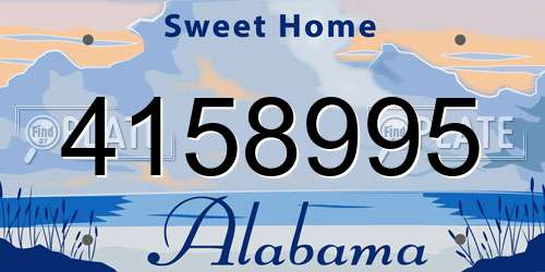 4158995 Alabama License Plate
