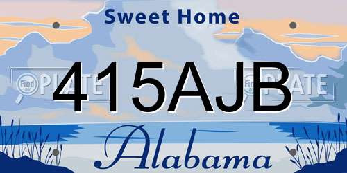415AJB Alabama License Plate