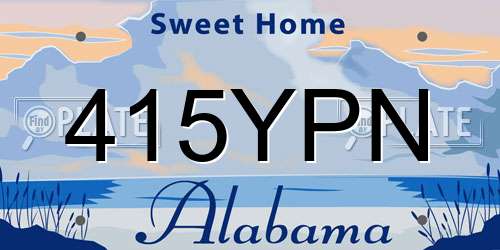 415YPN Alabama License Plate