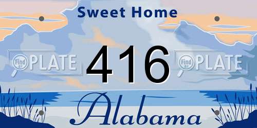 416 Alabama License Plate